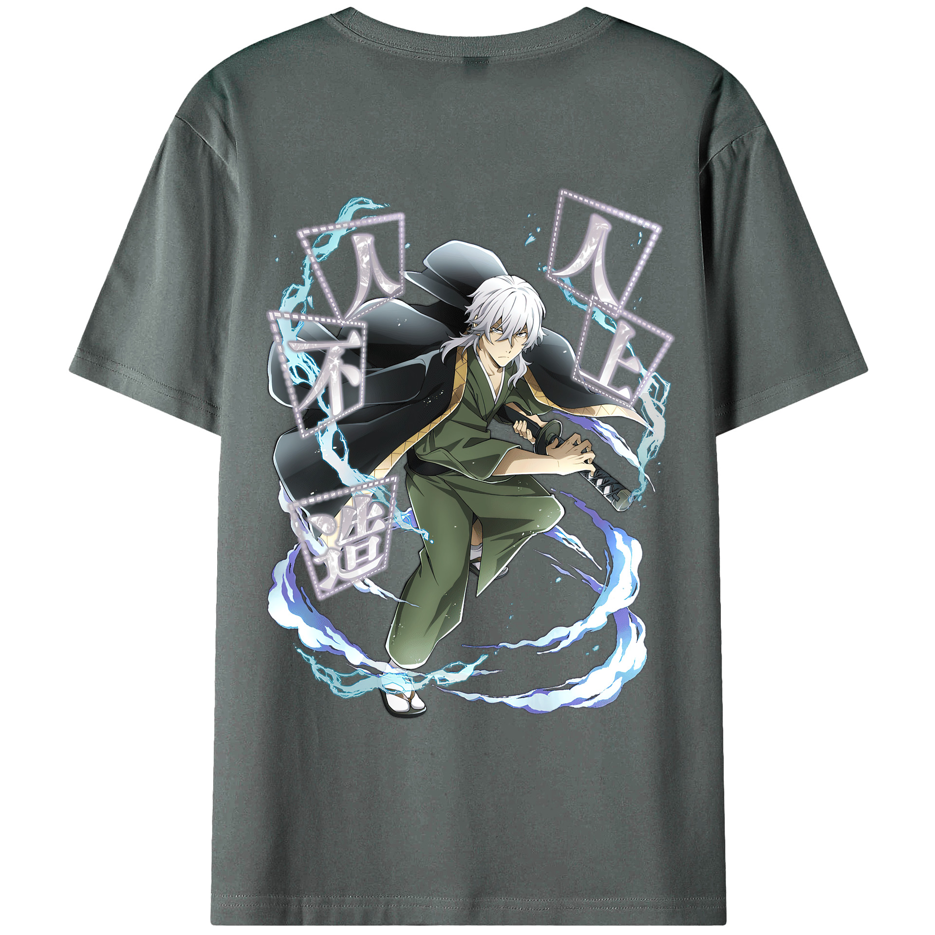 （画像用） 文豪ストレイドッグス Bungo Stray Dogs 綿100％ メンズ半袖Tシャツ（バックプリント） 通気性